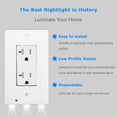 thumbnail image 3 of Eyfqtcs Tapa De Enchufe Led Luz Nocturna Sensor De Movimiento Luz De Seguridad Lámpara De Salida De Pared (A), 3 of 9