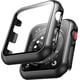 thumbnail image 2 of TAURI Paquete de 2 Estuches Rígidos Compatibles con Apple Watch Series 3/2/1 42mm Protector de Pantalla de Vidrio Templado 9H Incorporado Parachoques Delgado Cubierta Protectora Completa Sensible al T, 2 of 4