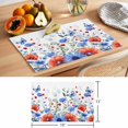 thumbnail image 6 of 4th of July Placemats Set of 6 Red Blue Floral Independence Day Poppy Flower Leaf Place Mats Indoor Wipeable Table Mats Washable Dining Table Placemats for Kitchen Holiday Party Home Decor 13x19 Inch, 6 of 9