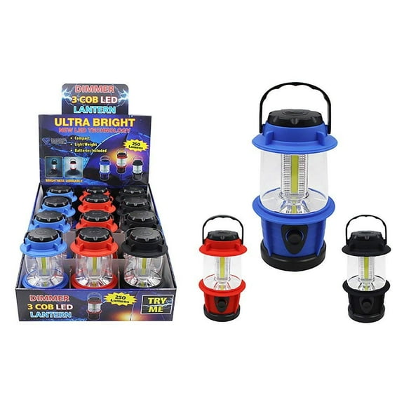 Diamond Visions 08-1917 3-COB LED Dimmable Lantern in Assorted Colors (1 Lantern)