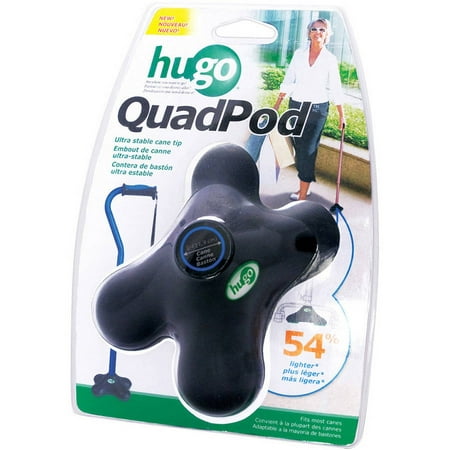Hugo QuadPod Ultra Stable Cane Tip with Compact Quad Design, 3/4 in,
