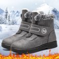 thumbnail image 2 of CHENge Boots for Women No Heel Soft Comfort Breathable Fashion with Traction Sole Brown Boot Winter Snow Outdoor Footwear(Grey,8), 2 of 7