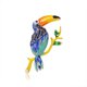 thumbnail image 1 of Broche minimalista y exquisito de loro de boca grande, elegante adorno de ropa de pájaro con personalidad, broches de animales elegantes, 1 of 5