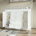 thumbnail image 2 of WIAWG Nursery Dresser with Changing Table Top, 46" W Baby Dresser with 2 Drawers,White, 2 of 8