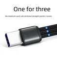 thumbnail image 2 of Cable de carga para teléfono móvil tipo C a 13, cable trenzado de carga ultrarrápida 66W5A para uno a tres automóviles, 2 of 4