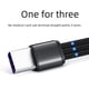 thumbnail image 2 of Cable de carga para teléfono móvil tipo C a 13, cable trenzado de carga ultrarrápida 66W5A para uno a tres automóviles, 2 of 4