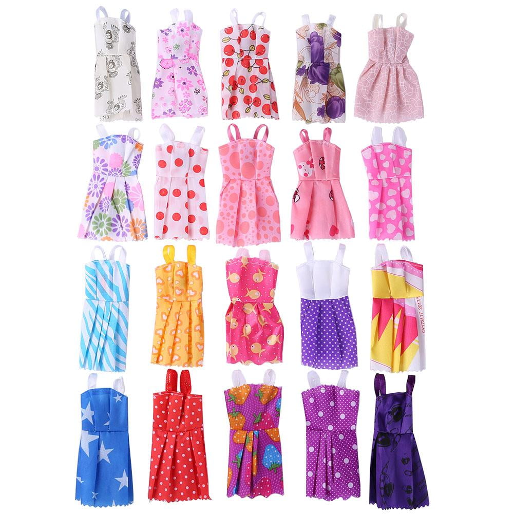 2017 Fashion Handmade Dolls Accessories For Doll Clothing Gown 10PCs