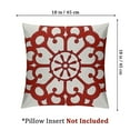 thumbnail image 4 of nygtbtfer Geometric Red Flower Decorative Throw Pillow Covers , Set of 2 Abstract Red Flower Cushion Cover Square Pillow Cases for Couch Patio Sofa Home Decor 20x20in, 4 of 7