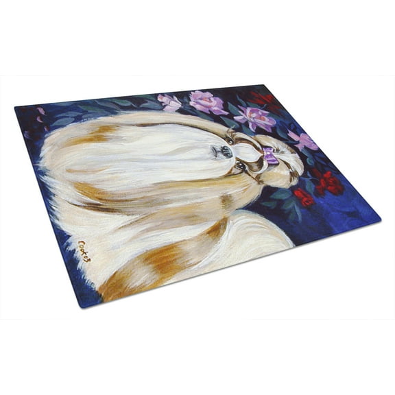 Shih Tzu Glass Cutting Board Large