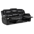 thumbnail image 4 of Pemberly Row Faux Leather Gel Double Glider Reclining Sofa in Black, 4 of 7