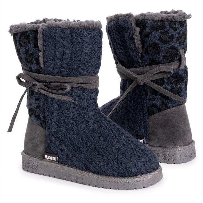 Free Shipping! MUK LUKS Women's Clementine Boots-Indigo 10 Warm