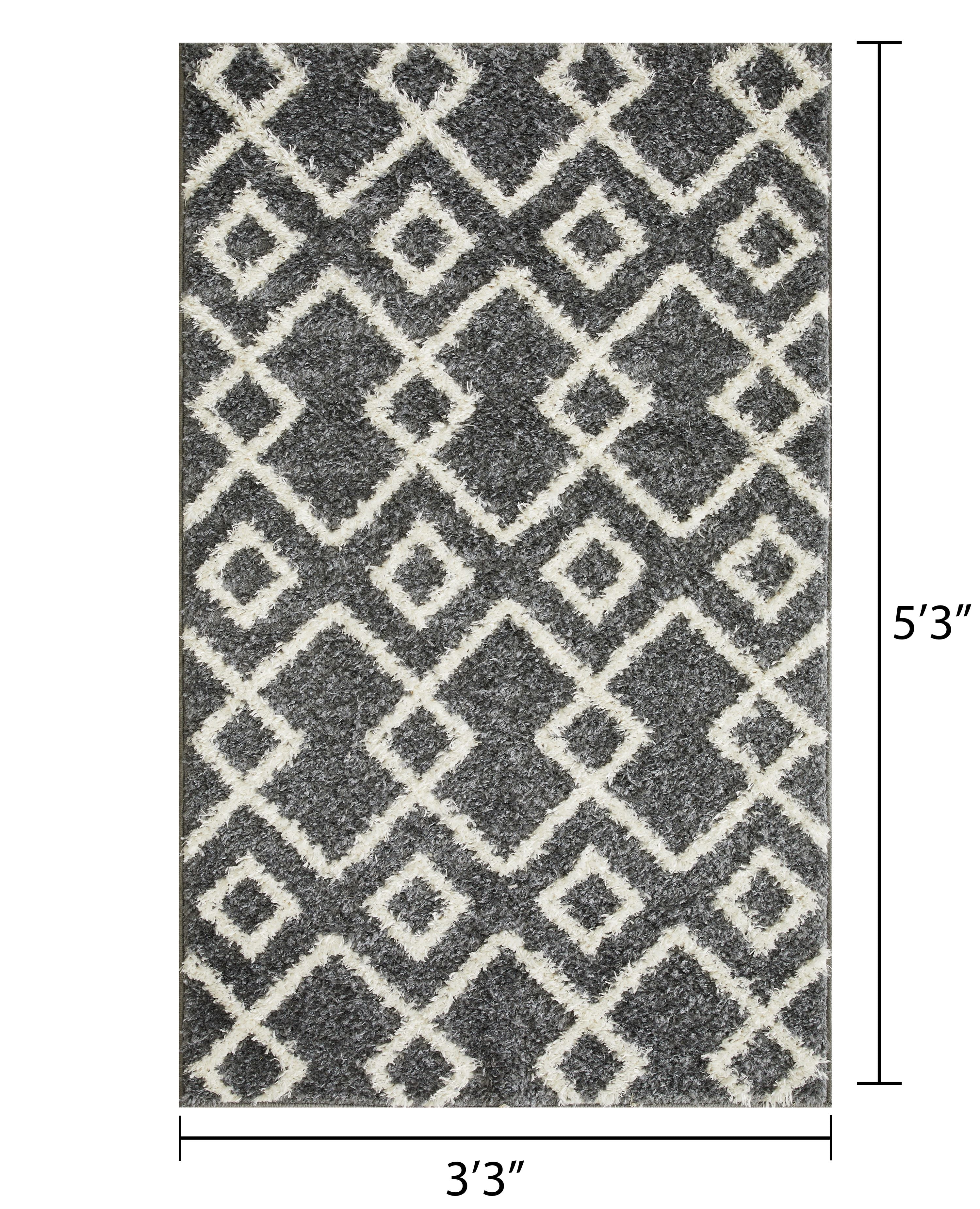 Loomaknoti Vemoa Adeta 3' x 5' Blue Geometric Indoor Accent Rug
