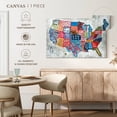 thumbnail image 4 of Elephant Stock Colored States Usa Map Wall Art - Horizontal Canvas Wall Art - Living Room Wall Decor - Map Canvas - Beige And Gray Decor - 51" x 34", 4 of 4