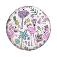 thumbnail image 2 of Bingfone Summer With Flamingo Spare Tire Cover Weatherproof Universal Wheel Protectors For Rv Camper Travel Trailer Suv Truck 16 Inch, 2 of 9