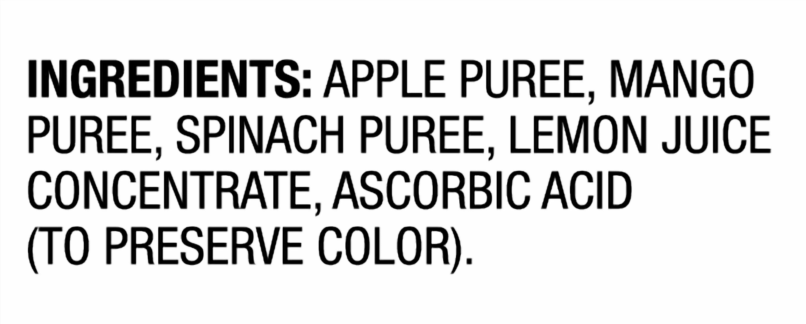 Comida para bebé etapa 2 de Parent's Choice, puré de manzana, mango y espinaca, bolsa de 4 oz 5