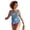 Emerald Hibiscus, variant on Swimsuits For All Women's Plus Size A Line Relaxed Fit Flared Tankini Top with Adjustable Straps