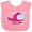 Pink and White, variant on Inktastic Helicopter Pink Girls Girls Baby Bib