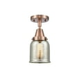 thumbnail image 3 of Innovations Lighting  Caden Bell - 1 Light 5" Flush Mount Silver Plated Mercury/Antique Copper, 3 of 5