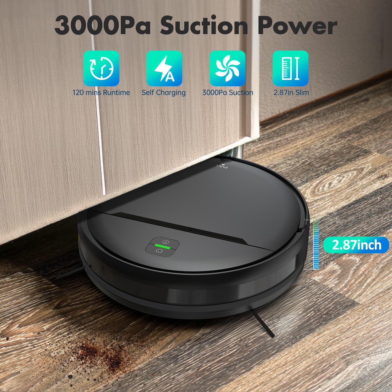OMESER Robot Vacuum and Mop Cleaner 2 in 1 for Pet Hair Hard Floor, 3000Pa, APP/Wifi/Voice/Remote