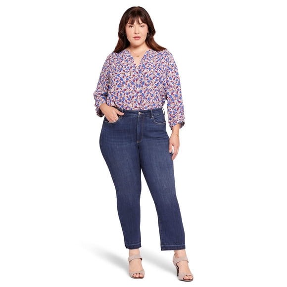 NYDJ Plus Size High-Rise Marilyn Ankle Release Hem in Wonderland Wonderland 24W 27