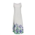 thumbnail image 4 of Summer Saving Wycnly Womens Dresses Beach Fashion Loose Pocket Swing Tunic Tank Sundress Fashion Floral Crewneck Sleeveless Long Summer Dress White s, 4 of 5