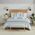 thumbnail image 5 of Great Bay Home Intricate Patchwork Design Reversible Reversible Quilt Set With Shams  (Twin, Blue / Taupe), 5 of 7