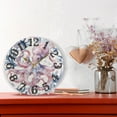 thumbnail image 6 of Pink Coral Octopus 10 inch Wall Clocks Non Ticking Easy to Read Battery Decorative for Home Bathroom Kitchen Bedroom Living Room, 6 of 8