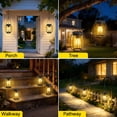 thumbnail image 3 of OUTONLIFE 2-Pack Solar Hanging Lanterns Outdoor Metal Waterproof LED Lights with Hook Warm Bright Decorative Lanterns for Yard Garden Patio（Cylinder）, 3 of 10
