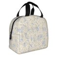 thumbnail image 3 of Blue Ditsy Floral Lunch Bag Thick Aluminum Foil Cooler Tote for Women Work Picnic Gift, 3 of 7