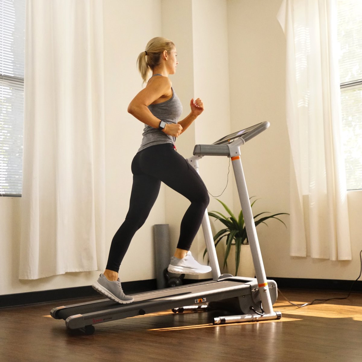 Sunny Health & Fitness Fixed Incline, Foldable Home Gym Walking Treadmill, 220 lb Max Weight, 1.25 HP - SF-T7942 - image 10 of 10