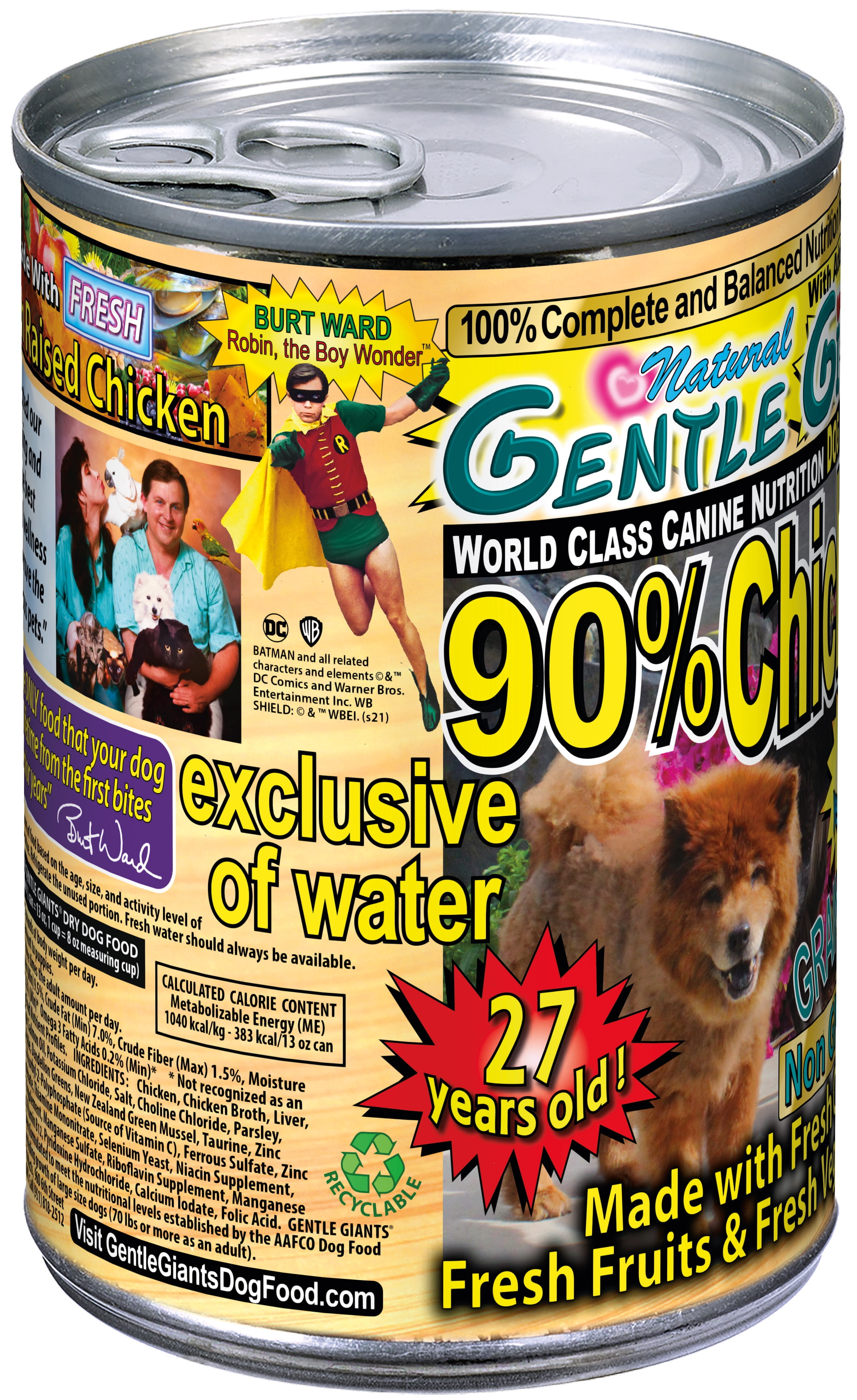 Gentle Giants Canine Nutrition Grain Free 90 Chicken Canned
