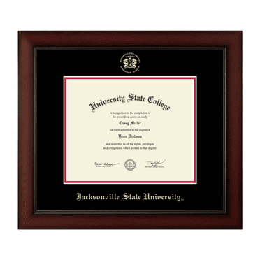 Framerly - JSU Diploma Frame with Black and Red Mat