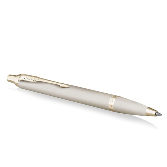 Parker IM Monochrome Ballpoint Pen, Blue Ink, Champagne Finish and Trims, Medium Point, Gift Box