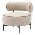 thumbnail image 3 of Furniture of America Hamm Modern Fabric Indoor Swivel Chair, Light Brown, 3 of 5