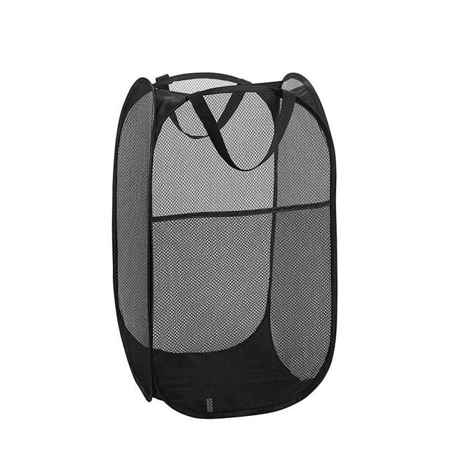 Cesto de ropa sucia emergente de 2 piezas - (1 y 2 paquetes) Cesto de malla emergente plegable Cesto de ropa sucia con asas de transporte de Simplized