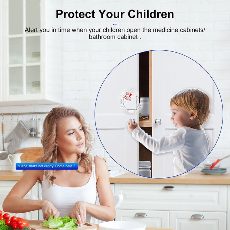 Tuya ZigBee Smart Vibration Sensor Wireless Glass Break/Drop/Tilt Detector Built-in Smart Siren Alarm for Home Security