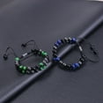 thumbnail image 5 of Hot-Selling Natural Green Tiger Eye Bracelet - Double Layer Black Onyx and Black Magnetite Bracelet for Men and Women - Handmade Jewelry, 5 of 6