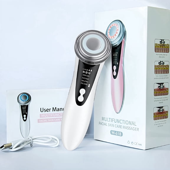 LAMIRO 7 in 1 Face Lift Device - Microcurrent Skin Rejuvenation, Facial Massager, Light Therapy, Anti Aging / Wrinkle / Beauty Apparatus - Unisex