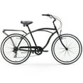 thumbnail image 2 of sixthreezero Around the Block Men's 7-Speed Beach Cruiser Bicycle with Rear Rack, 26 In. Wheels, Matte Black, 2 of 2