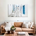 thumbnail image 2 of Elephant Stock Mykonos Street Wall Art - Horizontal Multi Panel Canvas - Living Room Wall Decor - City Multi Panel - Blue And Gray Decor - 57" x 36", 2 of 8