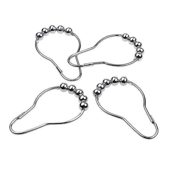 Ganchos Para Cortinas De Ducha,Anillos De Ganchos Para Cortinas Para Cortinas De Ducha (12 Piezas, Plateados) -z