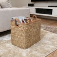 thumbnail image 7 of Kouboo Rectangular Handwoven Anson Storage Basket, Stackable Oval Laundry Baskets, Storage Totes For Throw Blankets, Bathroom, Bedroom, Living Room, 7 of 7