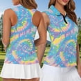 thumbnail image 5 of Garronmavis Tie Dye Galaxy Matching Golf Shirts for Couple Breathable Fabric Golf Tennis Tank Top Moisture Wicking for Yoga or Daily Wear Soft and Comfortable, 5 of 6