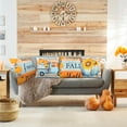 thumbnail image 5 of 4pcs Fall Pillow Covers Pumpkins Truck Sunflowers Throw Cushion Cases Buffalo Plaid Sweet Home Throw Pillow Covers for Thanksgiving Autumn Farm Harvest Sofa Couch Decorations (18x18 inch), 5 of 6