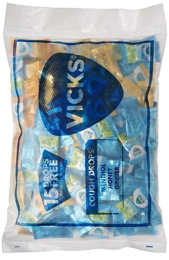 Vicks Cough Drops 175 Count (Menthol/Ginger/Honey)
