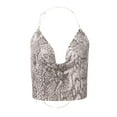 thumbnail image 3 of Glisme Tank Tops For Women Metallic Sequin Top For Party Nightclub And Music Festival Design Versatile Light Gray Top, 3 of 6