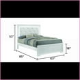 thumbnail image 3 of Bedroom Furniture Set Queen 5-Piece Modern with Upholstered LED Headboard Wood White | Wood | Standard Beds, 3 of 23