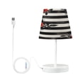 thumbnail image 2 of BZSMCE Table Lamp Creative Roses on Stripes Pattern Simple Pattern Night Light, 2 of 8