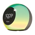 thumbnail image 2 of iHome Radio despertador con altavoz Bluetooth y lámpara que cambia de color, carga USB y altavoz para el hogar, la oficina o el dormitorio (IBT29BX6), 2 of 5