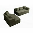 thumbnail image 2 of 127.5'' Modern Minimalist Cloud Couch with No Assembly Needed | Geometric Design & Cloud-Like Comfort, 2 of 11